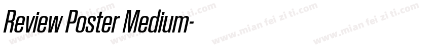 Review Poster Medium字体转换